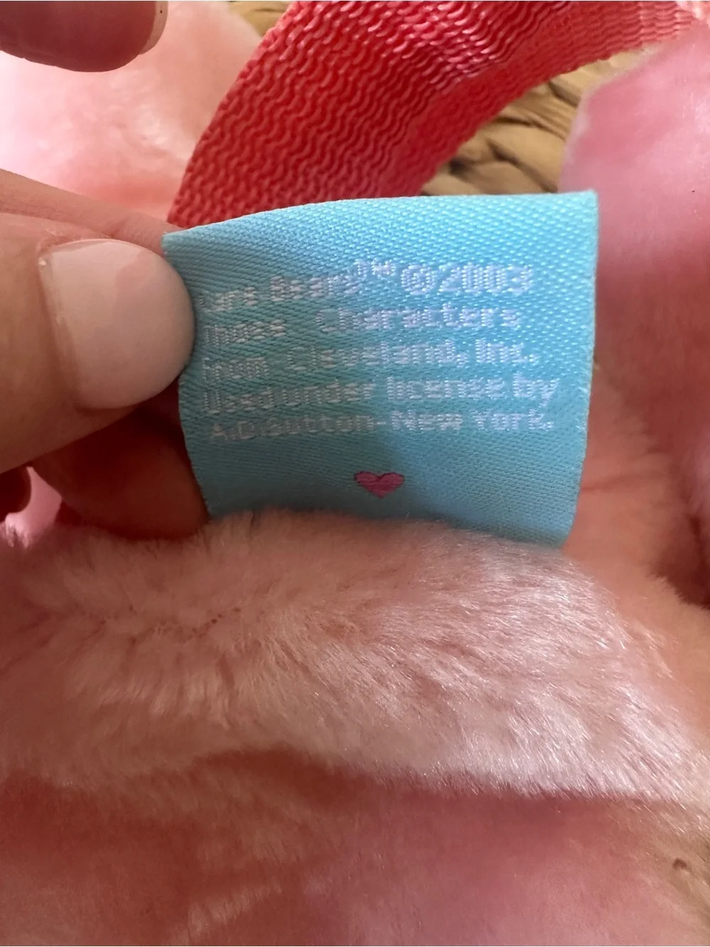Care Bears Cheer Bear Plush Backpack Vintage 2002 Pink Rainbow Play Along Toys
